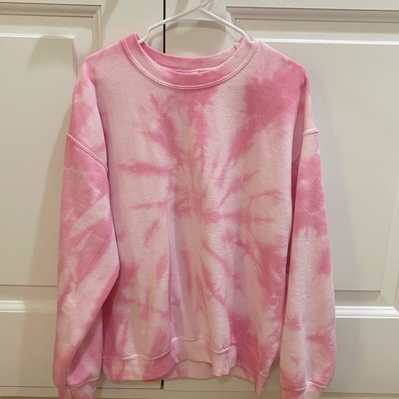 Tops - Light Pink Tie Dye Crewneck